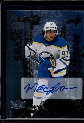 2023-24 Metal Universe Autographs Silver Matt Savoie RC 162/399 - Image 1 of 2