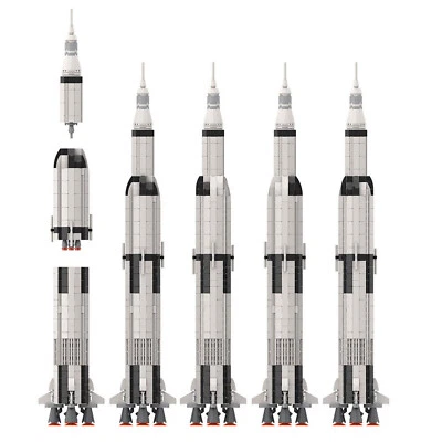 ZITIANYOUBUILD Micro Saturn V Space Rocket 1:220 Scale 555 Building Toys Set - Image 1 of 3