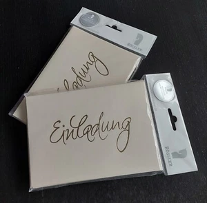 10 Rössler Einladungskarten Candle Light metallic - Bild 1 von 2