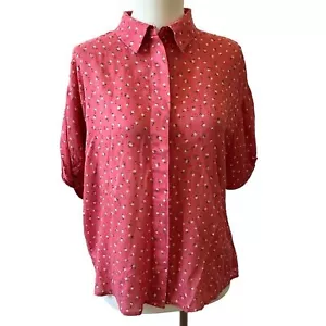 BLUSA FÁCIL DE USAR EL CORTE INGLES BOTÓN OCULTO DELANTERO DITZY FLORAL SS SALMÓN S - Imagen 1 de 12