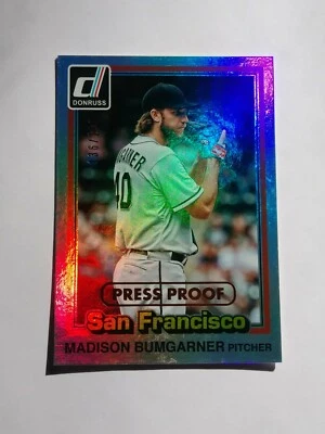 2015 Donruss  1981 Bronze Press Proof #205 Madison Bumgarner  #D / 299 - Image 1 of 2