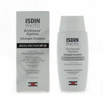 ISDIN Eryfotona Ageless Ultralight Emulsion spf 50 - 3.4oz New exp 5/2027 - Image 1 of 4