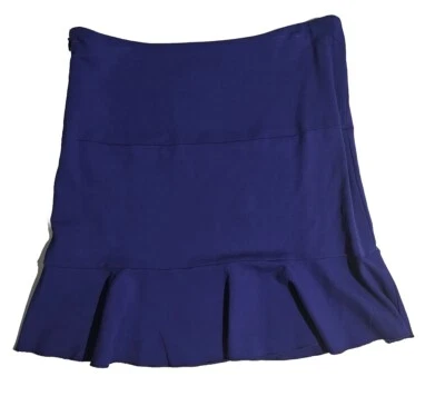 Minifalda Emilio Pucci en capas talla 6 azul con cremallera viscosa hecha en Italia Foto 1 de 4
