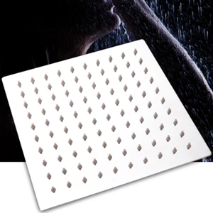 12/10/8/6 Inch Square Shower Head Polished Chrome Stainless Steel Shower Heads - Picture 1 of 23