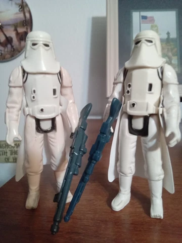 Vintage Star Wars Lot 2 1980 HOTH STORMTROOPER Snowtrooper Figure Complete *READ Cover