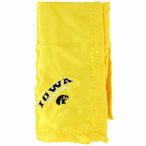 Iowa Hawkeyes Silky and Super Soft Plush Baby Blanket, 28" x 28" Cover