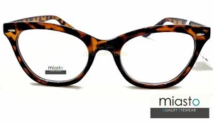 (3 PAIRS) MIASTO WOMENS CAT EYE READER READING GLASSES+4.00 "Skeeter" TORTOISE - Picture 1 of 4