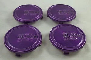 Black di Forza by Savini Wheels Purple Custom Wheel Center Cap Set 4 # C-SA02 - Picture 1 of 4