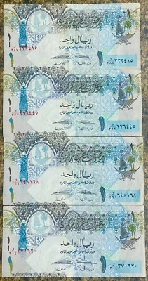 Qatar 1 Riyal  4 Pcs LOT - Image 1 of 4