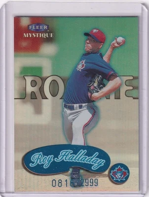 Fleer Mystique Roy Halladay RC #114 1999 lámina azul 0816/2999 ¡¡Blue Jays!! ¡MIRA!! Foto 1 de 2