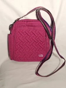 Lug Pink Orchid Flapper Convertible Crossbody Bag Purse - 9 x 9 x 3 - Picture 1 of 5