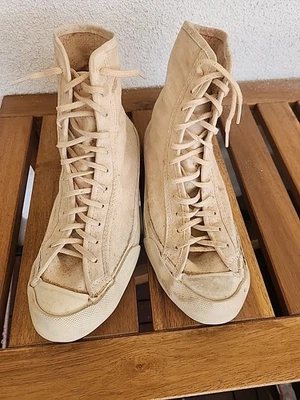 vintage chuck taylor converse shoes black label usa sz 5 40's 50's high top - Image 1 of 4