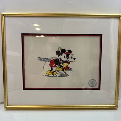 Arte celular serigrafía edición limitada Walt Disney Mickey and Minnie “On Ice” 1935 Foto 1 de 4