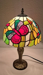 Tiffany Stil Floral Glas Tischlampe - Bild 1 von 10
