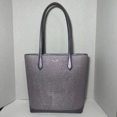Bolso de hombro para mujer Kate Spade New York oropel tela brillante lila escarcha Foto 1 de 4