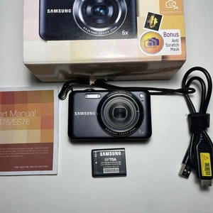 Samsung ES75 14.2MP Kompakt Digitalkamera getestet + Ladegerät, Akku, Anleitung - Bild 1 von 20