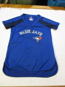 TORONTO BLUE JAYS CONCEPTS FANATICS WOMEN SEWN & STUDDED JERSEY MESH SHIRT XS - Picture 1 of 13