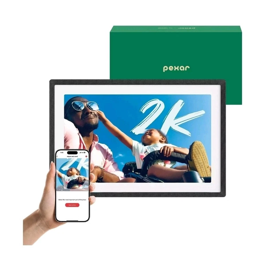 LEXAR PEXAR 2K Digital Picture Frame 11-inch Anti-Glare Touch Screen Photo  - Image 1 of 1