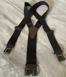 Dickies Perry Suspenders Black Stretch Adjustable Straps Hook Clips Size S-XL - Picture 1 of 5
