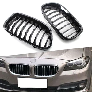 For BMW Sedan F10 F11 M5 Gloss Black Front Kidney Grille Grill Painted 2010-2016 - Picture 1 of 9