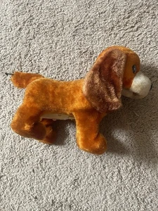 Perro volteador ladrando vintage marrón blanco hecho en Japón - Imagen 1 de 6