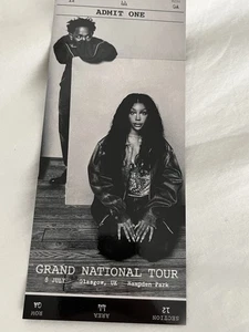 Kendrick Lamar & SZA 2025 Grand National Tour Laminated Fake Ticket With MerchQR - Picture 1 of 2