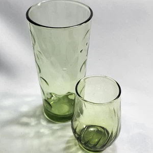 Vintage HAZEL-ATLAS 6,25" Eistee Glas Kühler ELDORADO AVOCADO  - Bild 1 von 2