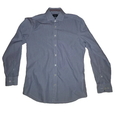 Hackett Shirt Mens Size Medium Blue & White Stripe Slim Fit Great Condition - Image 1 of 4