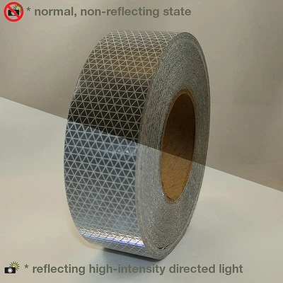 Oralite Microprismatic Conspicuity Tape (V92-DB-COLORS): 3 in. x 50 yds. (Silver - Image 1 of 3