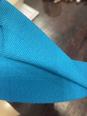 Cinta de cinta de algodón espiga azul aguamarina 38 mm correa de costura bolsa recorte X 2 Mtrs Foto 1 de 3