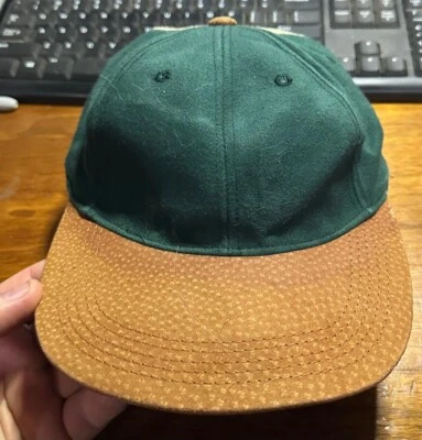 Vintage Cutter & Buck Green Tan Leather Strap Baseball 1990's Cap Hat #QP - Image 1 of 4