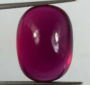 Certified Natural Burma Red Ruby 13.65 Carat Oval Cabochon Loose Gemstone C9770 - Picture 1 of 8