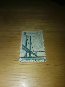 Scott 1258- Verrazano Narrows Bridge, New York- MNH- 5c 1964- stamp - Picture 1 of 2