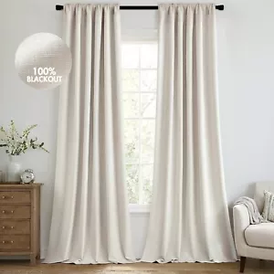 MIULEE 100% Blackout Curtains 105 Inch Long 2 Panels Set for Bedroom, Thick L... - Picture 1 of 7