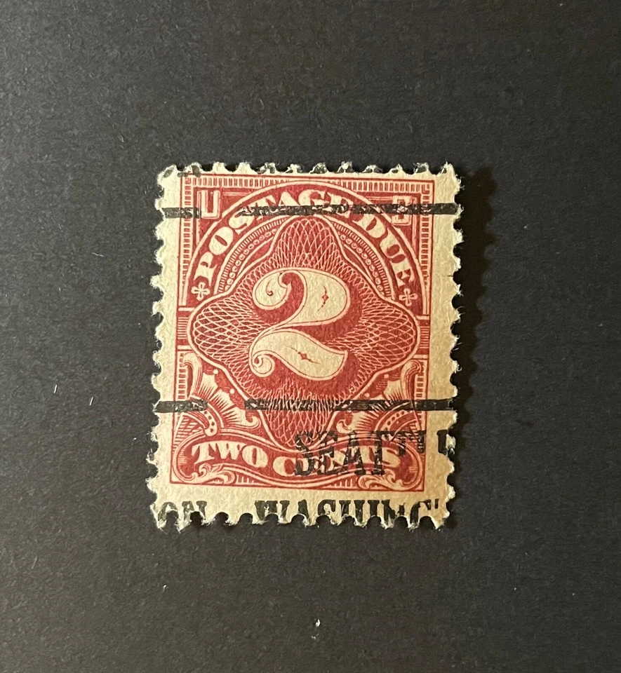 Seattle, Washington Type 43 Precancel - 2 cents Postage Due U.S. #J62 used - CA - Image 1 of 1