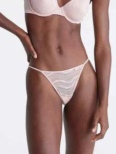 NWT Calvin Klein Women's (X-LARGE) Allover Lace String Thong QD3994-631 - Picture 1 of 1