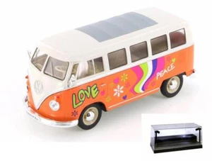 DIECAST CAR W/LED CASE 1963 VOLKSWAGEN CLASSICAL T1 BUS W/DECALS WELLY 1/24 - Picture 1 of 3
