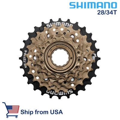 Shimano Tourney MF-TZ500 7 Speed 14-28T / 14-34T Freewheel Cassette - Image 1 of 2