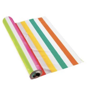 Luau helle Streifen Kunststoff Tischdecke Party Zubehör 40" x 100 Fuß - Bild 1 von 1