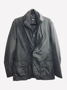 Black Saks Fifth Avenue Water Repellent Blazer Coat Jacket Mens Small Workwear - Picture 1 of 14