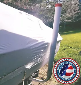 Juego de pares de soportes ajustables de 46" de alto con abrazadera de PVC para guías de remolque de barco - Imagen 1 de 3