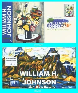 William H. Johnson First Day Cover w Color Cancel Type2 - Picture 1 of 1
