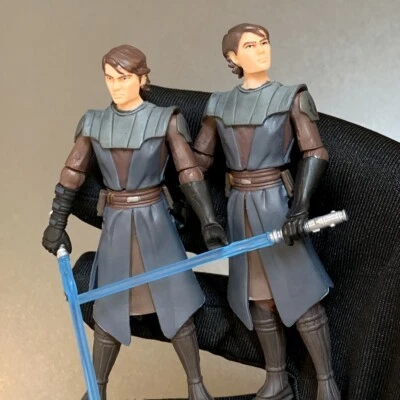 Lote 2 piezas 3,75"" Star Wars The Clone Wars Anakin Skywalker figuras de acción juguetes Foto 1 de 4