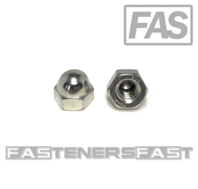 FASTENER CART (20) 5/16-18 Stainless Steel Hex Acorn Cap Nuts 316 Marine Grade Stainless Steel