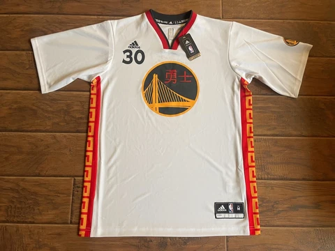 NWT Men Golden State Warriors Adidas NBAJersey Chinese New Year Steph Curry 30 M Cover