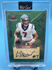 2023 Wild Card 7 Card Studs C.J. Stroud #7CSR-A Rookie Auto Green 5/5 SP TEXANS