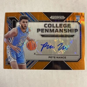 2023 Prizm Draft Orange Penmanship Pete Nance ROOKIE Auto 5/49 AD - Picture 1 of 2