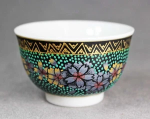 Kutani Hand-painted Teacup by Tousei, #tamura02 : D72*H45mm, 80ml - Picture 1 of 7