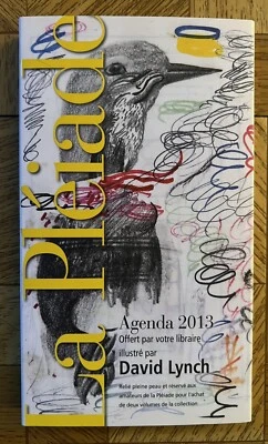 La Pléiade 2013 Pocket Agenda W/David Lynch Drawing Inside And On Back Of Box - Photo 1/4
