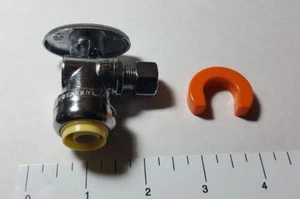 10 STCK. 1/2 Zoll x 3/8 Zoll PUSH-PASSFORM 1/4-DREHWINKEL-STOPPVENTIL MIT 1 CLIP. BLEIFREI - Bild 1 von 5